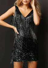 Load image into Gallery viewer, Dazzling Diva Dress with Sequins and Tassels