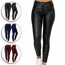Load image into Gallery viewer, Stretchable Leather Pants