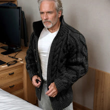Load image into Gallery viewer, Men's Cardigan in Chunky Cable Knit