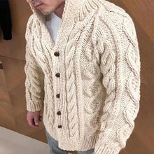 Load image into Gallery viewer, Men's Cardigan in Chunky Cable Knit