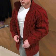 Load image into Gallery viewer, Men's Cardigan in Chunky Cable Knit