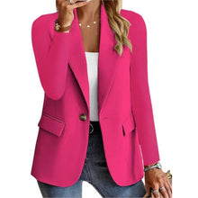 Load image into Gallery viewer, Women's Casual Long Sleeve Slim Pocket Blazer with Buckle