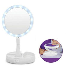 Load image into Gallery viewer, LED Folding Vanity Mirror