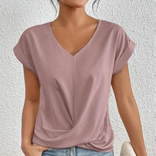 Load image into Gallery viewer, Women's shirt with v-neck
