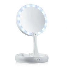 Load image into Gallery viewer, LED Folding Vanity Mirror