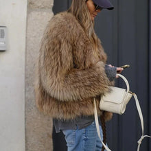 Load image into Gallery viewer, Women's Fashion Plush Faux Fur Jacket
