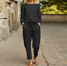 Load image into Gallery viewer, Stylish and unique linen two-piece for summer/spring