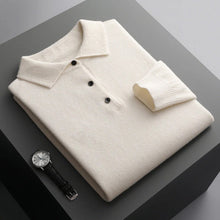 Load image into Gallery viewer, Cashmere/Merino Wool Long Sleeve Polo Shirt