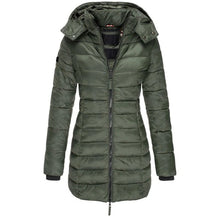 Load image into Gallery viewer, Comfortable down jacket with hood and zipper