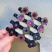 Load image into Gallery viewer, Sparkling Crystal Stone Braided Hair Clips