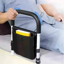 Load image into Gallery viewer, Steel Bedside Support Handle with Padded Hand Grip and Strap Mount for Home Bedrooms