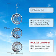 Load image into Gallery viewer, Reflective Bird Deterrent with 3D Mirror Surface and 360 Degree Rotation
