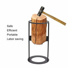 Load image into Gallery viewer, Manual Cast Iron Log Splitter with Reinforced Base and Angled Wedge