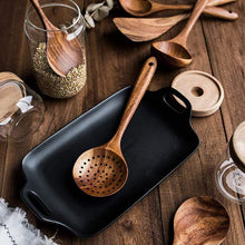Load image into Gallery viewer, Handmade Teak Wooden Cooking Utensil Set Solid Teak Wood