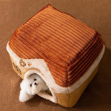 Load image into Gallery viewer, Padded Pet Bed with Raised Edges and Removable Washable Cover for Small to Medium Pets