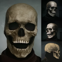 Load image into Gallery viewer, Movable Jaw Realistic Full Head Skull Mask - Human Skeleton Mask for Halloween Party