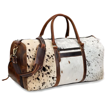 Load image into Gallery viewer, Cowhide Leather Duffel Bag, Unisex Full Grain Leather Travel Bag