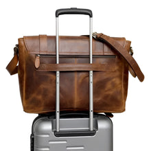 Load image into Gallery viewer, Buffalo Leather Messenger Bag, Full Grain Tan Laptop Satchel