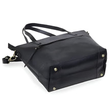 Load image into Gallery viewer, Portland Buffalo Leather Tote Bag, Full Grain Black