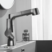 Load image into Gallery viewer, Bathroom Faucet With Rotating Retractable Hand Shower