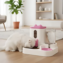 Load image into Gallery viewer, Automatic Cat Food Dispenser and Water Fountain 2 in 1
