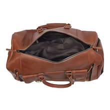 Load image into Gallery viewer, Mars Leather Duffel Bag for Men, Buffalo Leather Tan Travel Bag