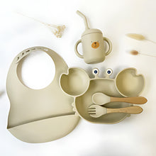 Load image into Gallery viewer, Baby Mealtime Set with Bib and Straw Cup