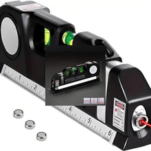 Load image into Gallery viewer, Multipurpose Laser Level Tool with Cross Line Projection and 8-Foot Tape Measure