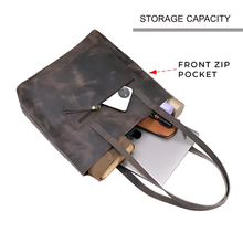 Load image into Gallery viewer, Romeo Leather Tote Bag Buffalo Hide Split Leather