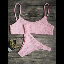Load image into Gallery viewer, Sexy Push-Up Padded Pleated Bikini Set for Women