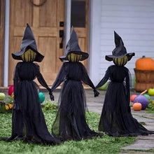Load image into Gallery viewer, Glowing Sound Activated Witch Trio Yard Decoration
