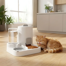 Load image into Gallery viewer, Cat Food Dispenser Automatic Gravity Feeder and Water Bowl