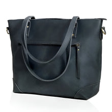 Load image into Gallery viewer, Portland Buffalo Leather Tote Bag, Full Grain Black