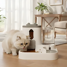Load image into Gallery viewer, Automatic Cat Food Dispenser and Water Fountain 2 in 1