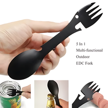 Load image into Gallery viewer, Safari Outdoor EDC Fork 5-in-1 Camping Utensil Set