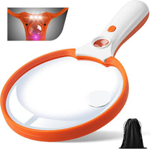 Load image into Gallery viewer, Illuminated Magnifying Glass with 10x Lens and UV Light for Reading
