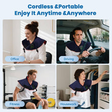 Load image into Gallery viewer, Cordless Red Light Neck & Shoulder Massager, Heated Wrap with Vibration