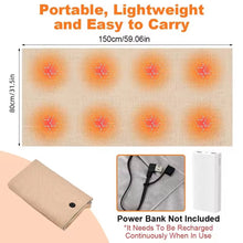 Load image into Gallery viewer, USB Heated Shawl Blanket with Three Heat Levels and Eight Heating Zones