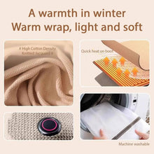 Load image into Gallery viewer, USB Heated Shawl Blanket with Three Heat Levels and Eight Heating Zones