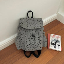 Load image into Gallery viewer, Drawstring Backpack with Star Pattern and Multiple Pockets, Adjustable Straps