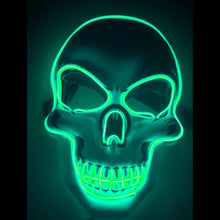 Load image into Gallery viewer, Halloween Skeleton Mask LED Glow Scary Mask