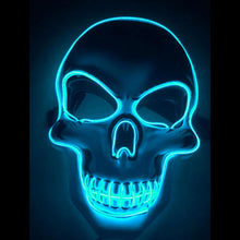 Load image into Gallery viewer, Halloween Skeleton Mask LED Glow Scary Mask