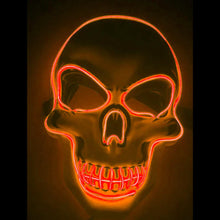 Load image into Gallery viewer, Halloween Skeleton Mask LED Glow Scary Mask