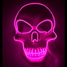 Load image into Gallery viewer, Halloween Skeleton Mask LED Glow Scary Mask