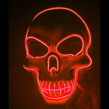 Load image into Gallery viewer, Halloween Skeleton Mask LED Glow Scary Mask
