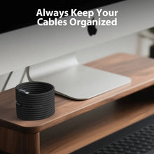 Load image into Gallery viewer, Self Coiling Magnetic Charging Cable with Interchangeable Tips and Braided Protection