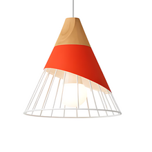 Load image into Gallery viewer, Nordic Metal and Wood Pendant Light