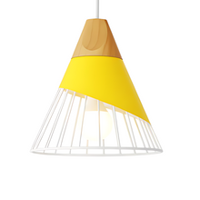 Load image into Gallery viewer, Nordic Metal and Wood Pendant Light