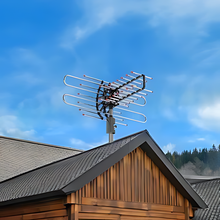 Load image into Gallery viewer, Long Range TV Antenna with Motorized 360 Rotation and Dual Outputs, 500 Mile Reception