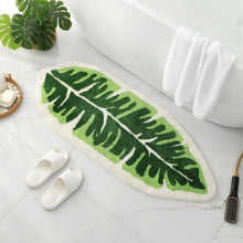 Load image into Gallery viewer, Soft Indoor Floor Mat with Leaf Pattern and Machine Washable